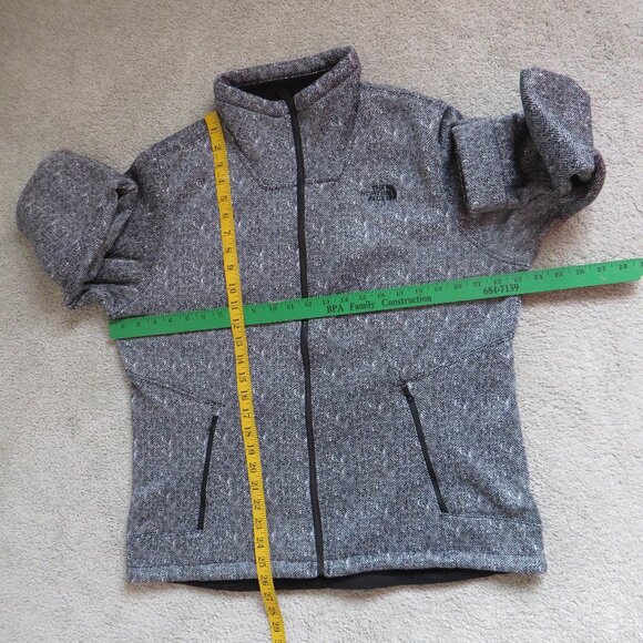 The north face women's winter jacket size XL black/white inside thick fleece - Picture 5 of 13